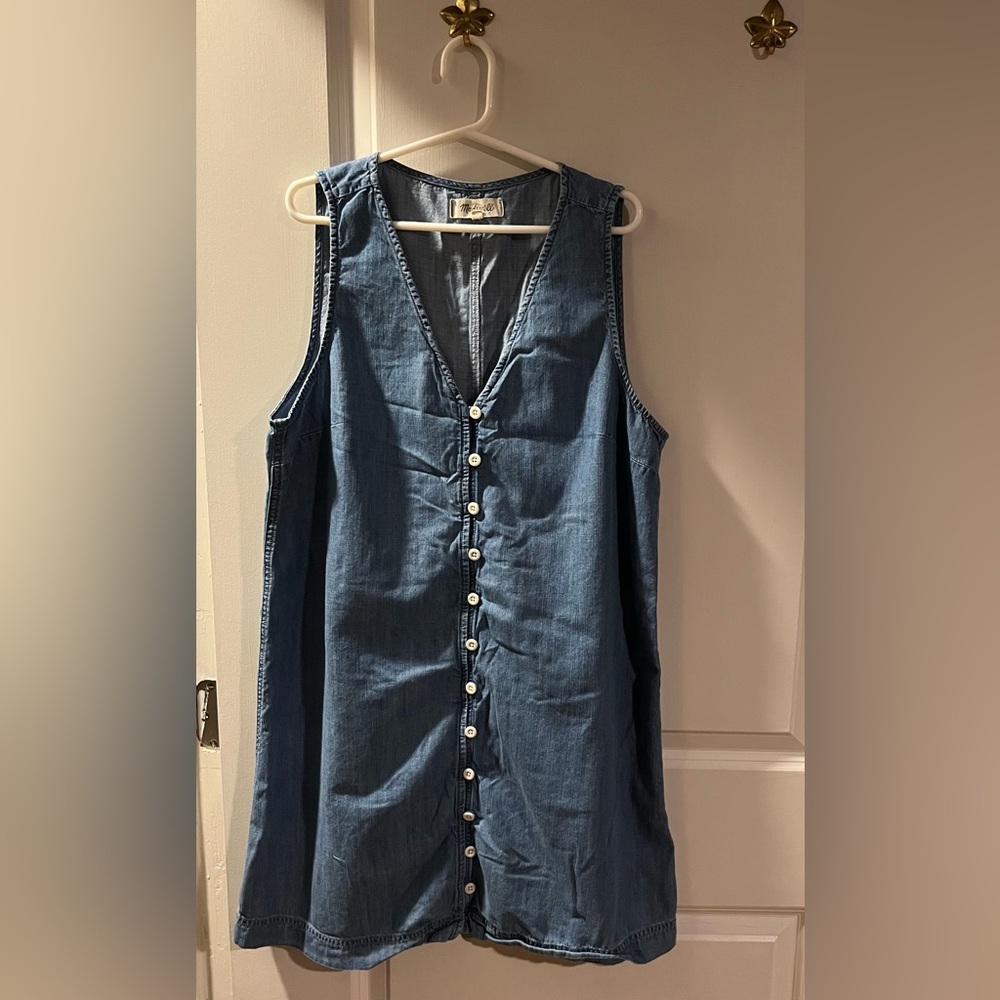 MADEWELL chambray tank button down dress size Large